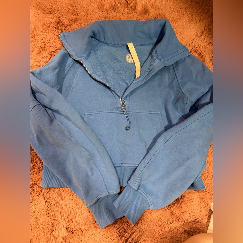 Lululemon Athletica Blue Quarter-Zip Pullover